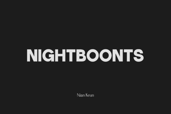 Nightboonts: A Modern Display Font for Digital Campaigns