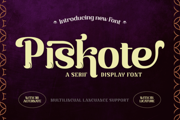 Piskote: A Versatile Display Font for Editorial Design