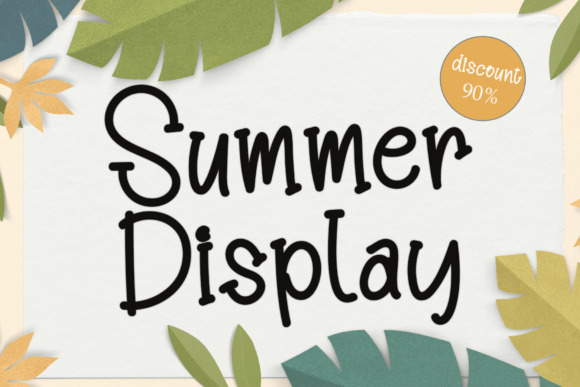 Summer Display: A Modern Typeface for Editorial Projects